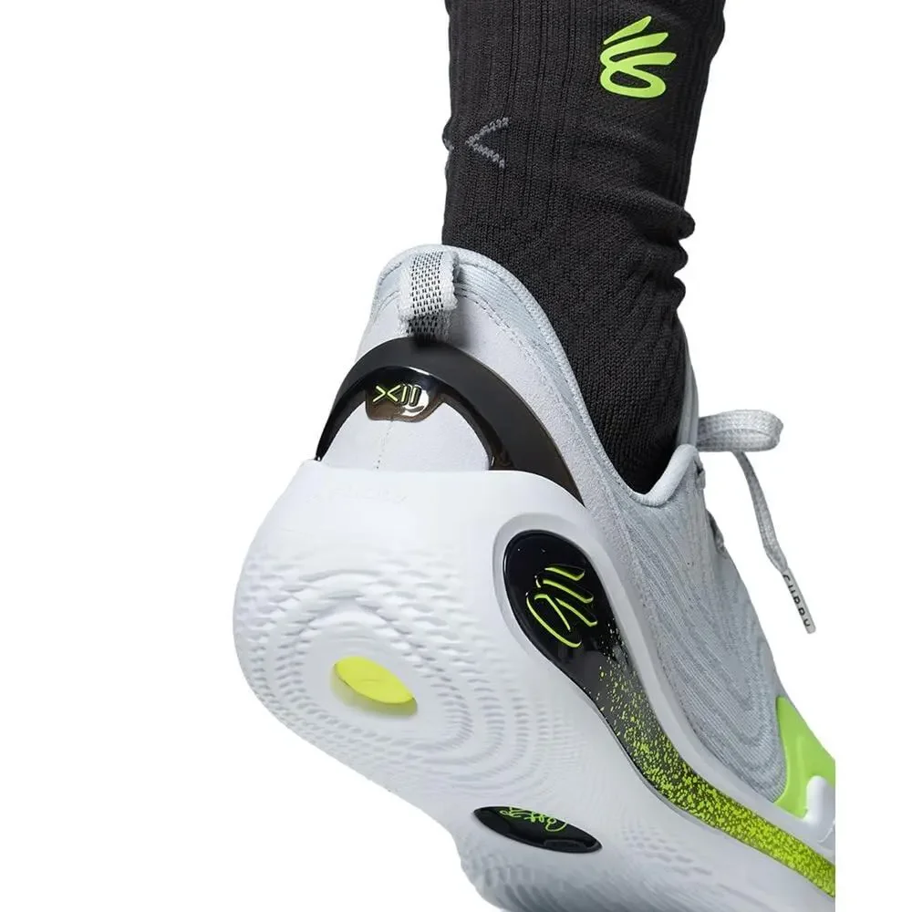 UNDER ARMOUR CURRY 12 - MEN'S (3027629-100, GREY/BLACK/VOLT) SIZE 13